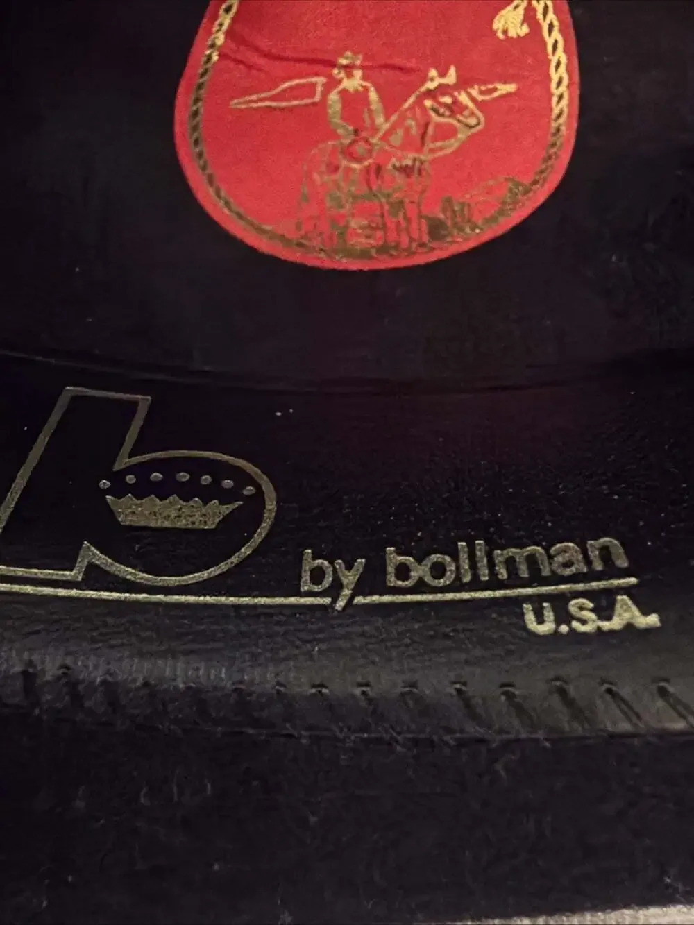 Bollman Natural 100% Wool Fedora Hat Black 71/8 Made in USA Classic Style